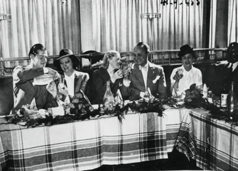 Opening of a restaurant by popular French singers, Paris