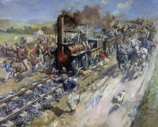 Opening of the first public railway line Stockton and Darlington Railway