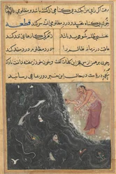 Page from Tales of a Parrot Tuti-nama: Eleventh Night: The Brahman is Asked by the Raja