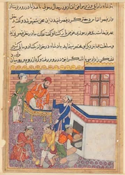 Page from Tales of a Parrot Tuti-nama: Fiftieth Night: The King