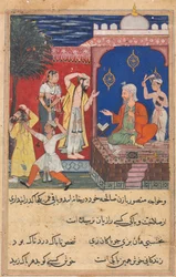 Page from Tales of a Parrot Tuti-nama: Seventeenth night: The false Mansur