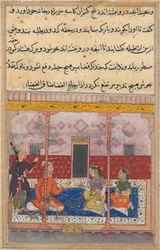 Page from Tales of a Parrot Tuti-nama: Twenty-third night: The merchant, c. 1560