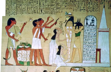 Page from the Book of the Dead of Hunefer, from Thebes, Egypt, 19th Dynasty, c. 1300 BC
