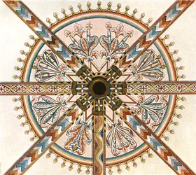 Painted decoration in the Cathedral, Limburg an der Lahn, Germany