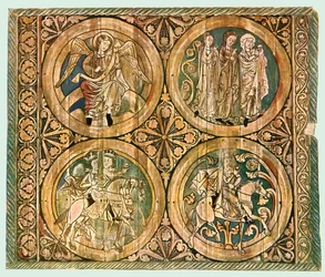 Painted wooden ceiling, Dädesjö Old Church, Småland, Sweden