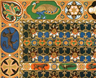 Painted Wooden Ceiling in the Cathedral at Messina, Sicily, Italy