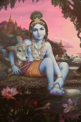 Hindu God Krishna as a Child, India