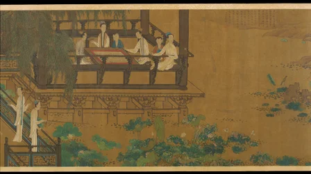 Palace Ladies by a Lotus Pond