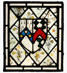 Panel with Heraldic Shield of Johnson, British, ca. 1500