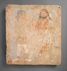 Panel with the god ZeusSerapisOhrmazd and worshiper