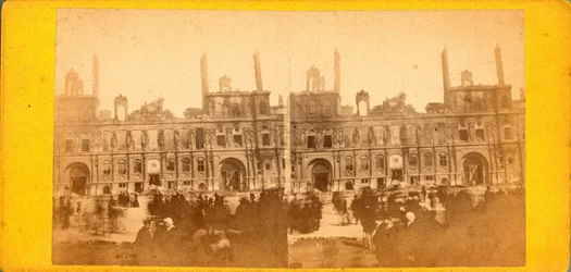 Paris Commune (1871): View of the Hotel de Ville After the Fire of May 1871