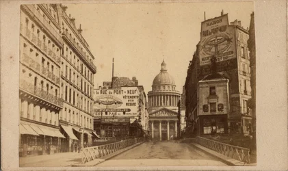 Paris Commune (1871): View of the Pantheon and Rue Soufflot