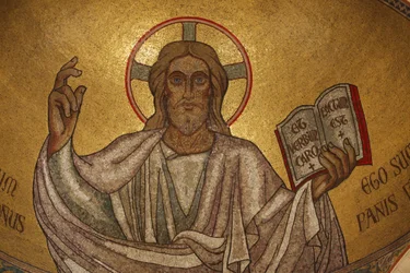 Pantocrator Christ in Saint-Pierre-de-Montrouge Church, Paris, France