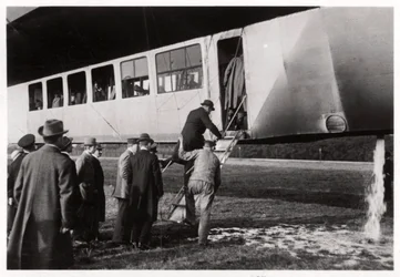 Passengers boarding Zeppelin LZ 11 Viktoria Luise, c1912-1914 1933