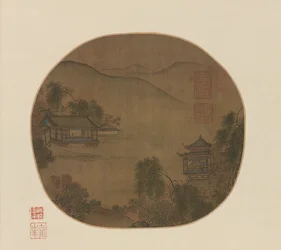 Pavilions by a Mountain Stream
