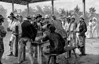 Paying West Indian labourers, 1888