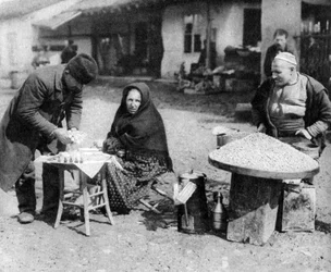 Peanut and scent pedlars, Sofia, Bulgaria, c1923