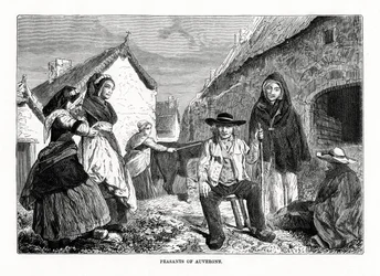 Peasants of Auvergne, France, 19th century