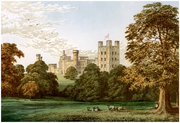 Penrhyn Castle, Caernarvonshire, Wales, Home of Lord Penrhyn, c1880