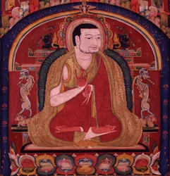 Phagmodrupa with His Previous Incarnations and Episodes from His Life