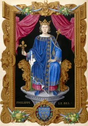 Philippe IV le Bel from Recueil des Rois de France, by Jean Du Tillet (16th Century)