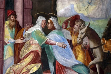 Pilgrimage Church Madonna del Sasso, The Visitation (Mary and Elizabeth), Orselina, Switzerland