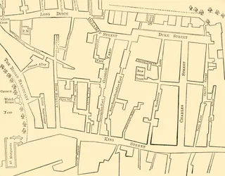 Plan of a Portion of Westminster Before the Erection of Great George Street