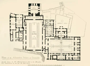 Plan of the Alhambra Palace at Granada