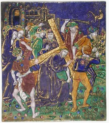 Plaque with Christ Carrying Cross, French, 16th century