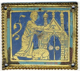 Plaque with Marking of the Door with the Letter Tau, German, ca. 1200