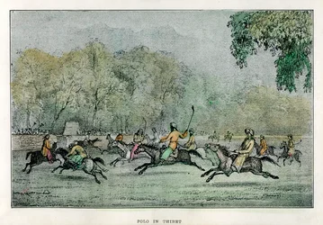 Polo in Tibet, 19th century