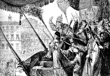 Pope Leo X Excommunicating Martin Luther as a Heretic, Rome, 1521