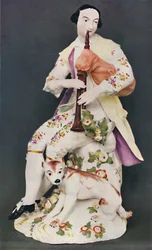 Porcelain figure marked WD-CO. Derby, about 1760