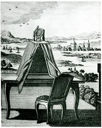 Portable tent type of camera obscura