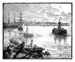 Portsmouth Harbour, Hampshire, c1888