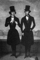 Portrait of Alexander Pushkin and Nikolai Gogol
