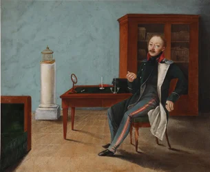 Portrait of Alexander Stepanovich Talyzin 1795-1858 in His Studio, 1820s