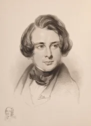 Portrait of Charles Dickens. Sketch of Dickens