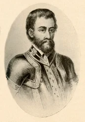 Portrait of Hernando De Soto, showing Spanish Armour of the 16th century