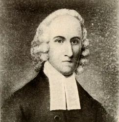 Portrait of Jonathan Edwards, in plain coat and bands of Presbyterian minister, c1750
