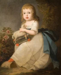 Portrait of a Child with a Toy Sheep, 1850