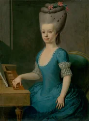 Portrait of a Girl in Blue at Cembalo