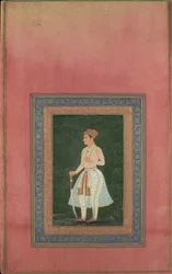 Portrait of a Noble in Gauzy White Costume, Folio from the Davis Album