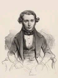 Portrait of pianist and composer Jacob Rosenhain, 1845