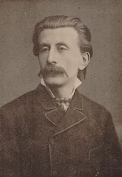 Portrait of pianist and composer Moritz Moszkowski, ca. 1886-1890