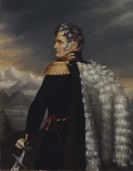 Portrait of the commander-in-chief of the Russian Army on the Caucasus Aleksey Yermolov 1777-1861, 1825