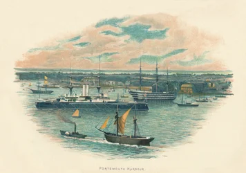 Portsmouth Harbour, c1890