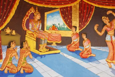 Preah Prom Rath Monastery: Life of the Buddha: Dancing in the Palace, Siem Reap, Cambodia
