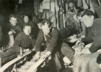 Preparing a Sledge During the Winter, 1908, 1909