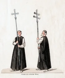 Priest with Silver Cross, Costume Design for Shakespeare